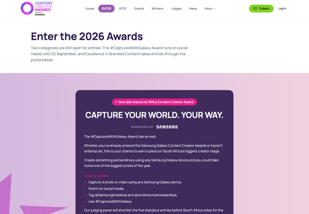 The entry and registration flow