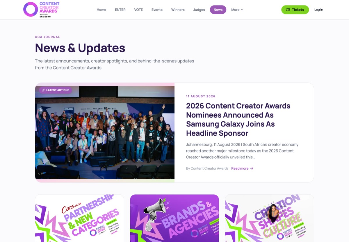 The news and media hub